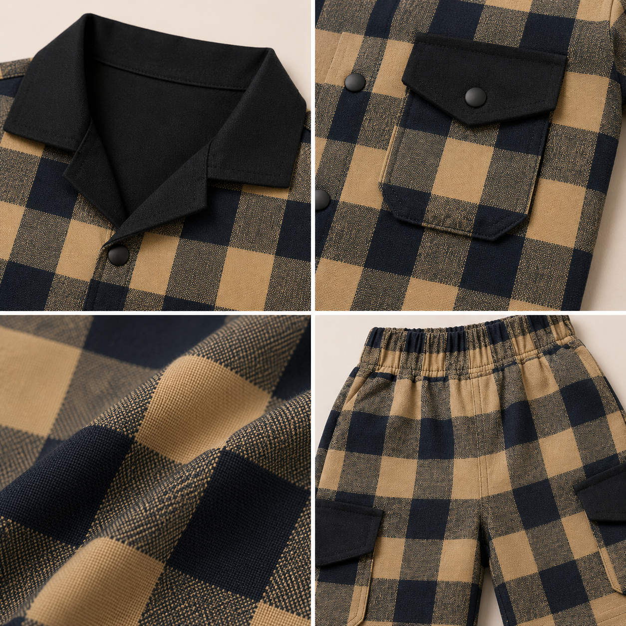 Boys Red & Black Checkered Co-Ord Set –  JB-(EB271)