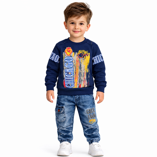 Boys Full Sleeve Suit - kids clothing by New Outfit Pakistan - image 3