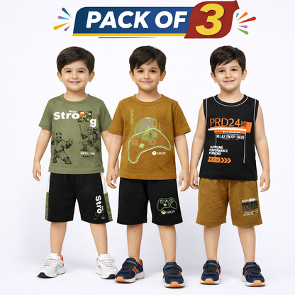 Boys Pack of 3 Suit Set (JB-EB05)