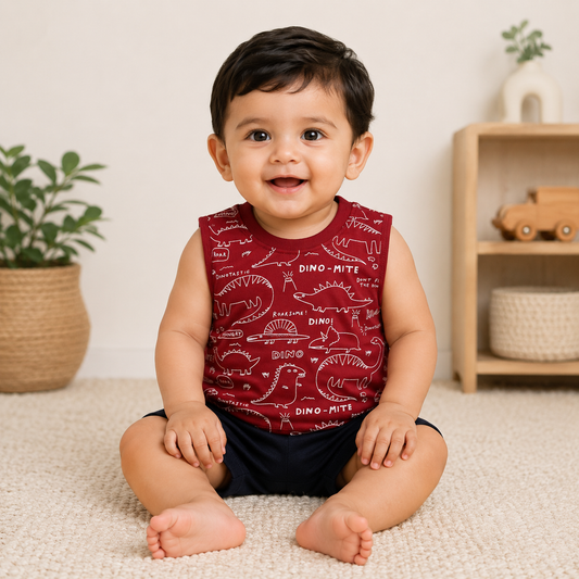 Boys Sando T-Shirt - kids clothing by New Outfit Pakistan