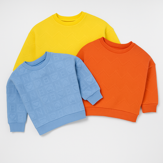 Girls Drop Shoulder T-Shirt Pack off 3 Pcs - kids clothing by New Outfit Pakistan