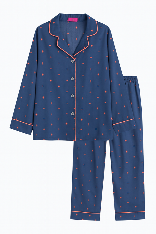 Women Night Suit (Navy Blue)