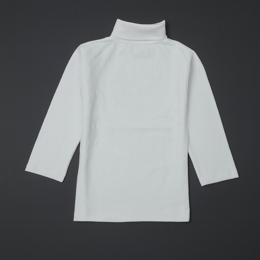 Unisex High-Neck Sweater (White)