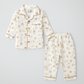 Beige Polka Dot Boy's Cotton Night Suit