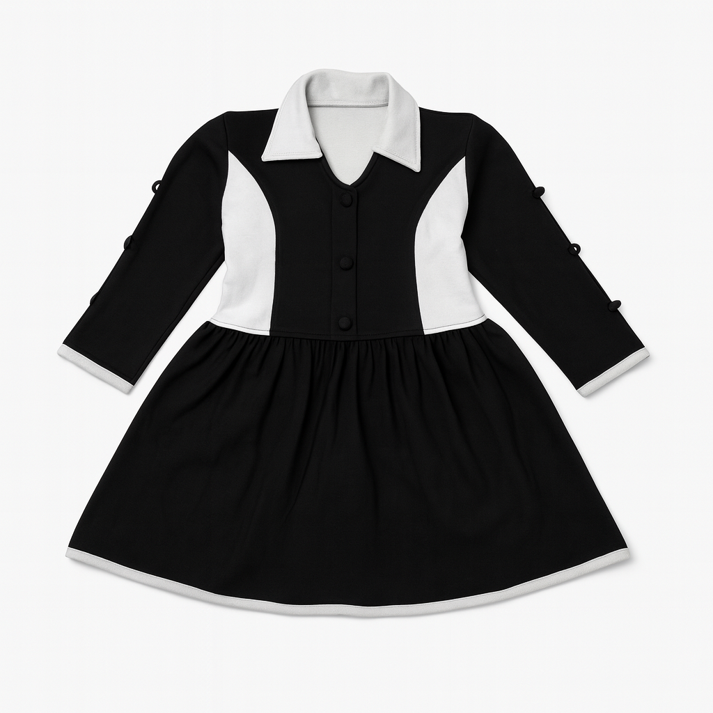 Girls Long Full Sleeves Frock (E-02)
