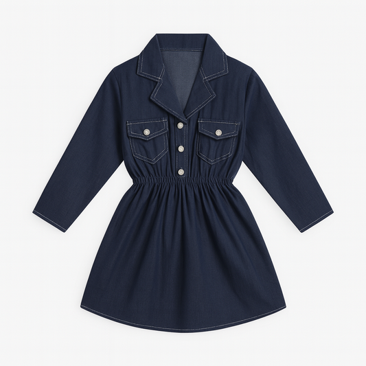 Girls Long Full Sleeves Frock (E-03)