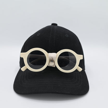Cotton Cap with Attached Round Sunglasses