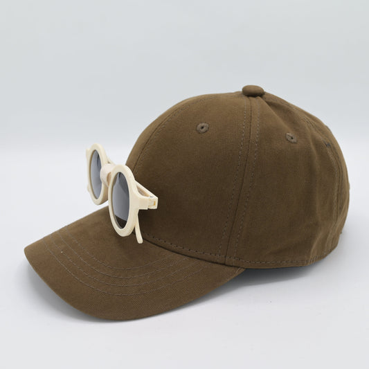 Cotton Cap with Attached Round Sunglasses - kids clothing by New Outfit Pakistan - image 3