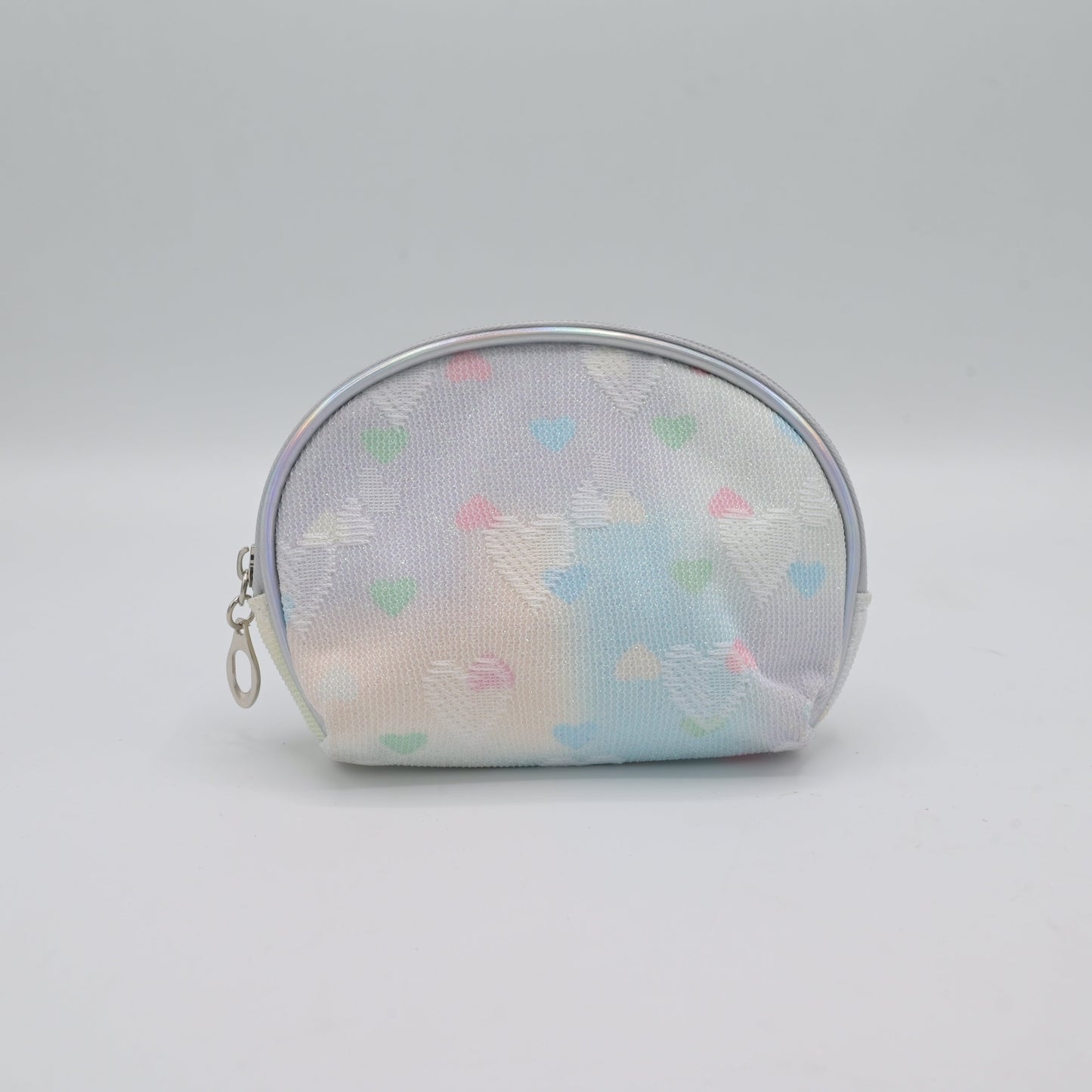 Cute Transparent Cat Pouch – Glitter Ears & Heart Design