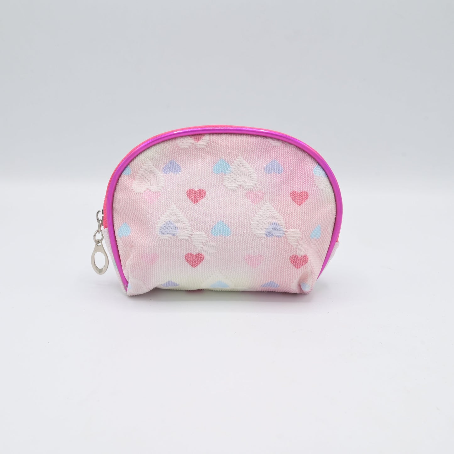 Cute Transparent Cat Pouch – Glitter Ears & Heart Design
