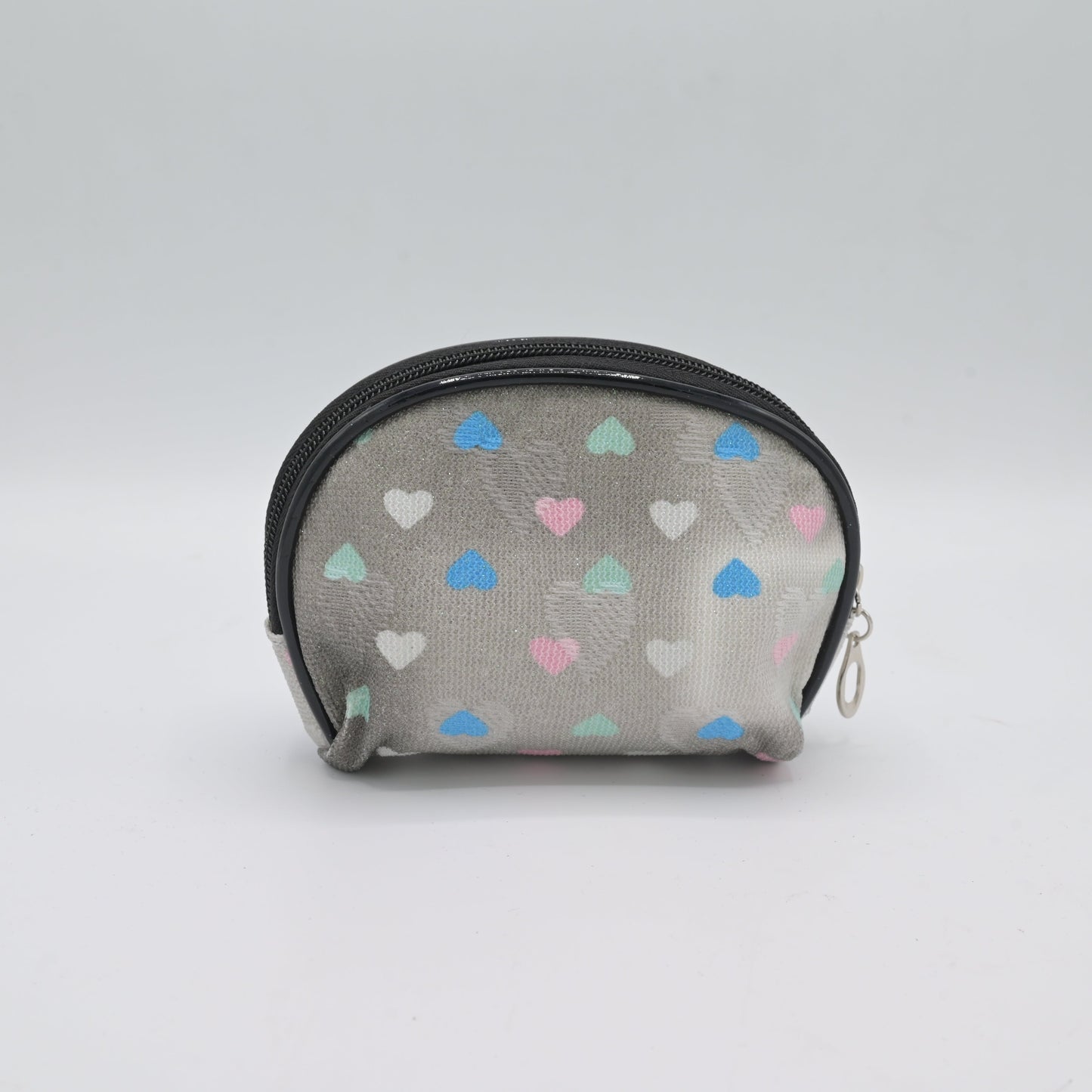 Cute Transparent Cat Pouch – Glitter Ears & Heart Design