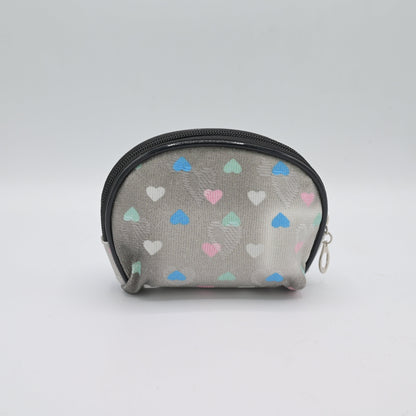 Cute Transparent Cat Pouch – Glitter Ears & Heart Design