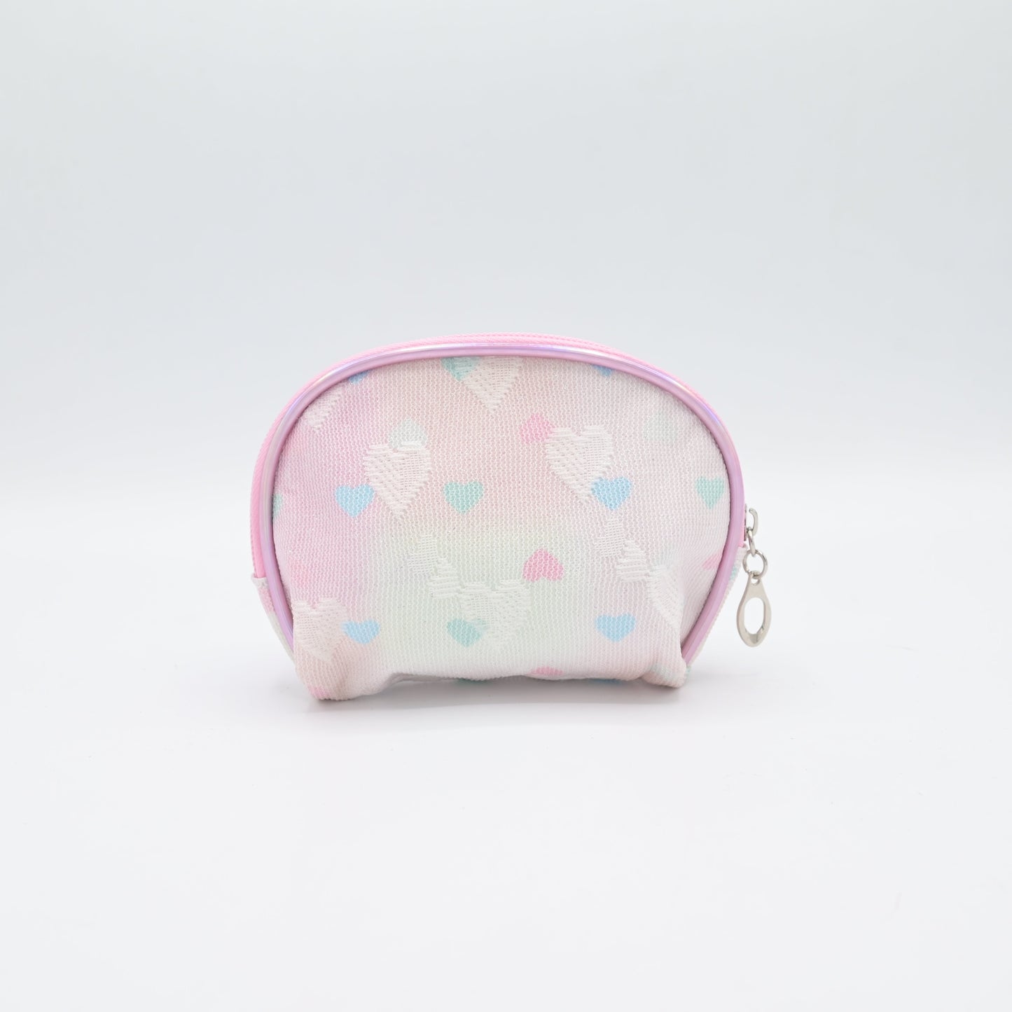 Cute Transparent Cat Pouch – Glitter Ears & Heart Design
