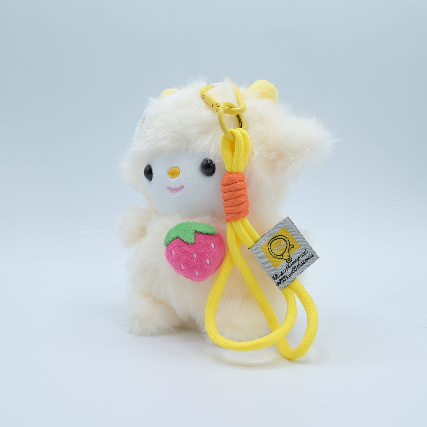 Fluffy Bear Plush Keychain