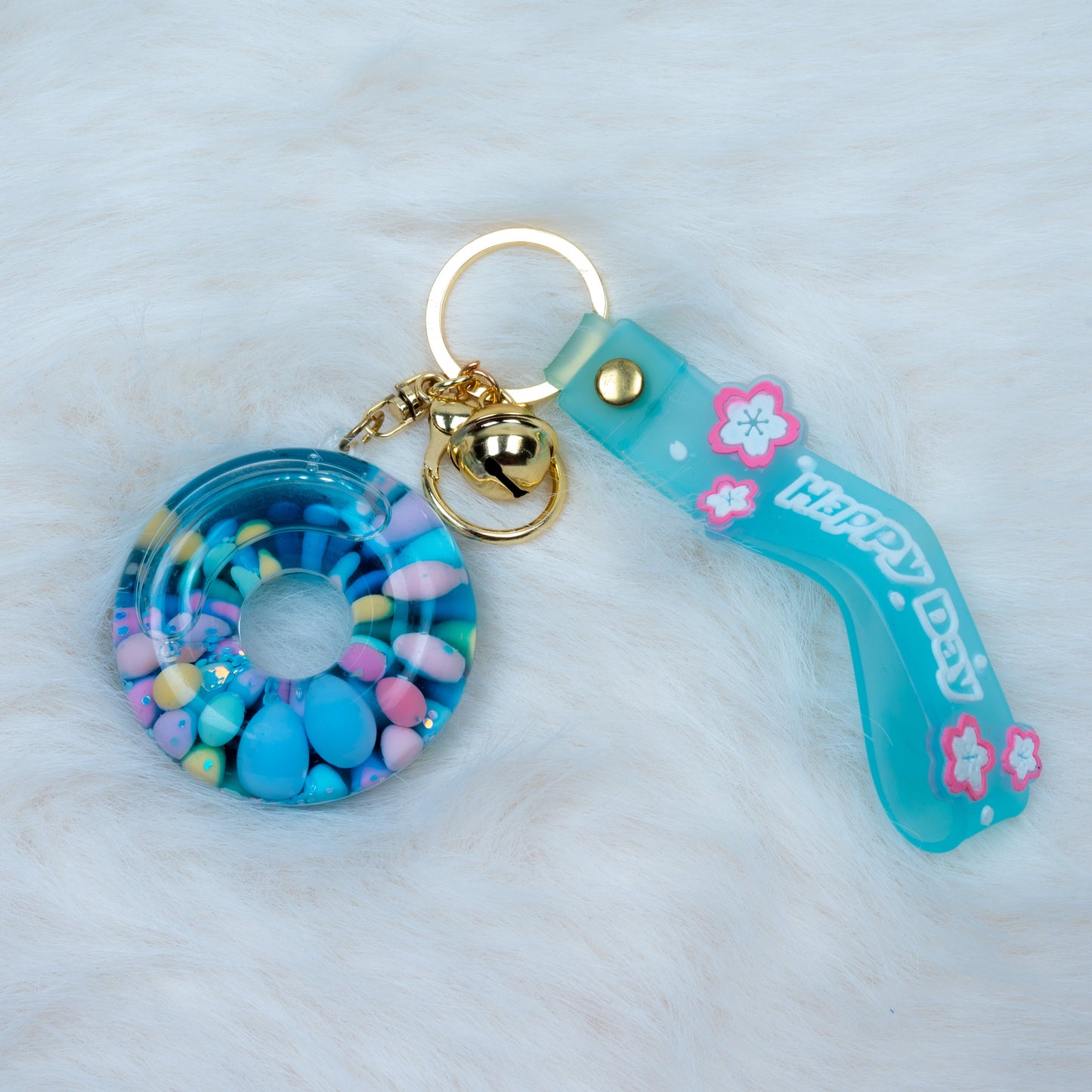 'Happy Day' Sweet Donut Resin Keychain (012)