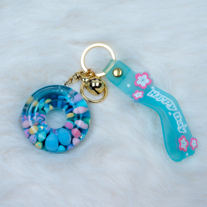 'Happy Day' Sweet Donut Resin Keychain (012)