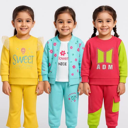 Pack Of 3 Winter Girls Suit (Jb-02)