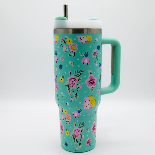 Floral Collection Premium Stainless Steel Tumbler – 40oz - kids clothing by New Outfit Pakistan - image 3
