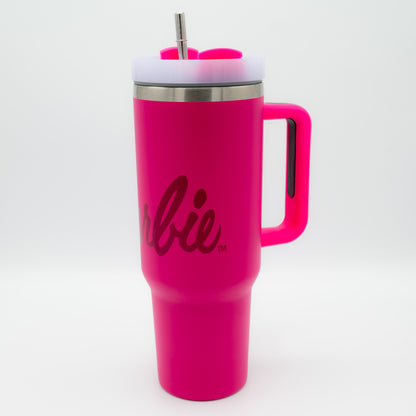 Floral Collection Premium Stainless Steel Tumbler – 40oz (With Handle & Metal Straw)