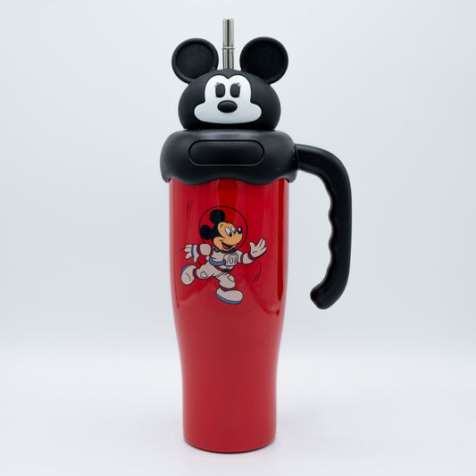 Mickey Mouse Red Travel Tumbler with Handle & Straw – Kids Favorite Drink Cup - kids clothing by New Outfit Pakistan