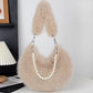 Faux Fur Shoulder Bag with Pearl Chain - kids clothing by New Outfit Pakistan - image 5