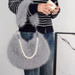 Faux Fur Shoulder Bag with Pearl Chain - kids clothing by New Outfit Pakistan - image 2