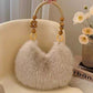 Faux Fur Shoulder Bag with Wooden Bead Handle - kids clothing by New Outfit Pakistan - image 3