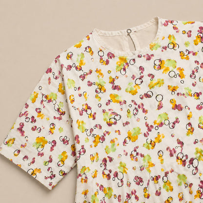 Girls Floral Print Cotton Lawn Peplum Top – Lightweight Summer Casual Wear