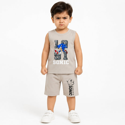 Sonic 91 Boys Summer Outfit Set EG-283 - kids clothing by New Outfit Pakistan