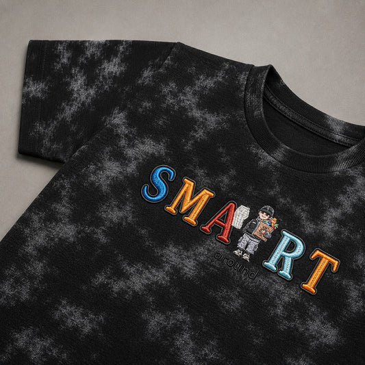 Boys Black Tie-Dye Printed Half Sleeve T-Shirt – Soft Cotton Casual Wear - kids clothing by New Outfit Pakistan - image 3