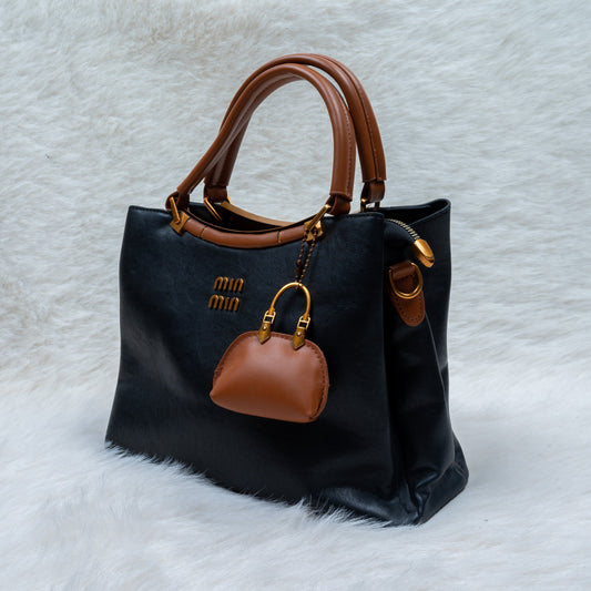'Classic Everyday' Black & Brown Mini-Tote Handbag - kids clothing by New Outfit Pakistan
