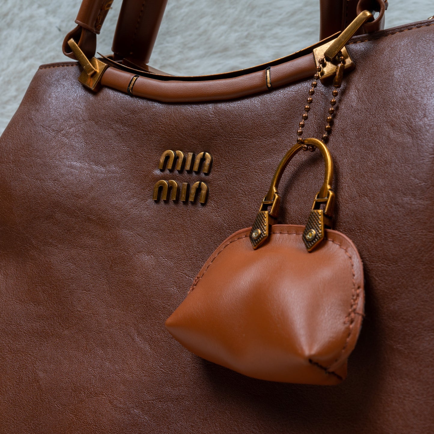 Classic Everyday Rich Brown Mini-Tote Handbag