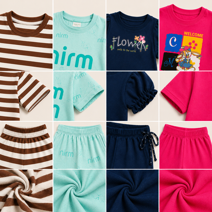 Kids Girls Combo Pack of 4 Stylish Summer Outfits (EG 333)