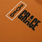 Saved By Grace Graphic Printed Rust Orange T-Shirt for Kids - kids clothing by New Outfit Pakistan - image 2