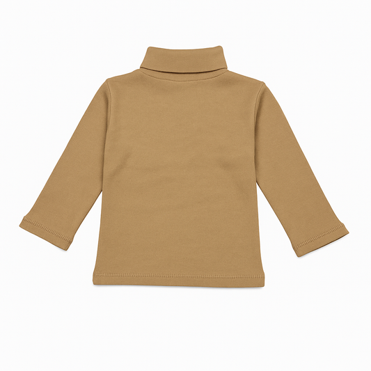 Unisex High-Neck Sweater (Camel)
