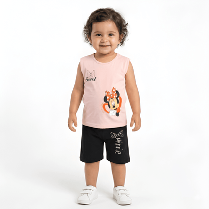 Girls Minnie Mouse Summer 2-Piece Outfit Set