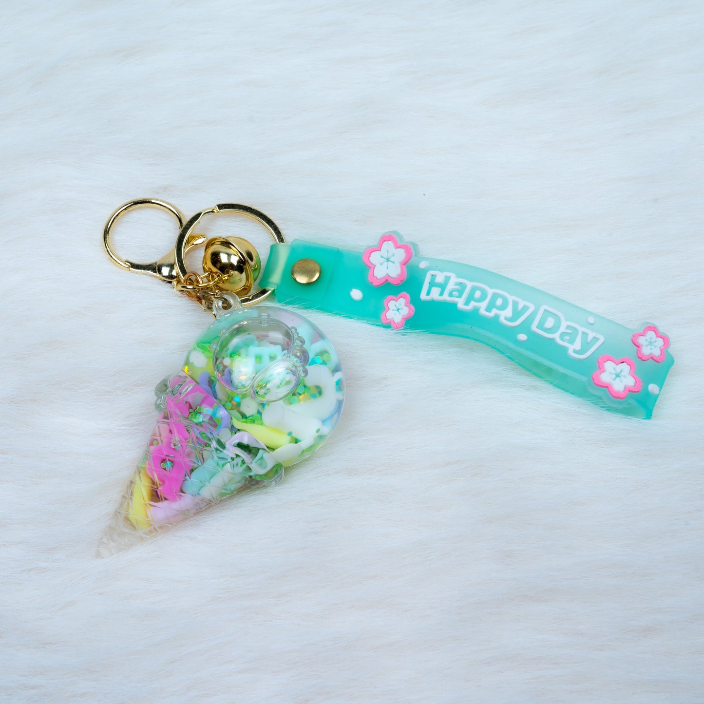 'Happy Day' Ice Cream Resin Keychain  (011)