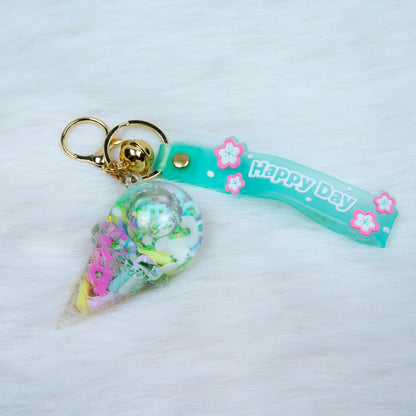 'Happy Day' Ice Cream Resin Keychain  (011)