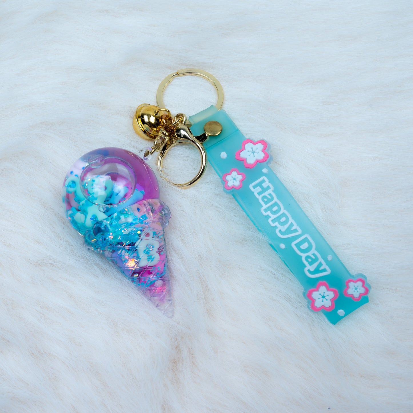 'Happy Day' Ice Cream Resin Keychain  (011)