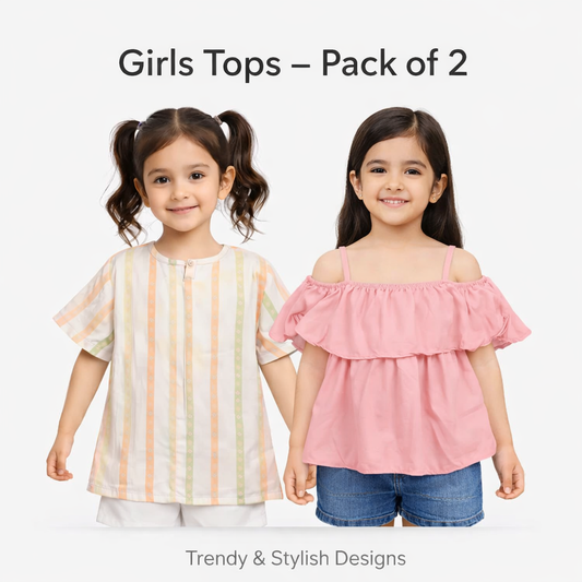 Imported Girls Pack of 2 Top Set - kids clothing by New Outfit Pakistan