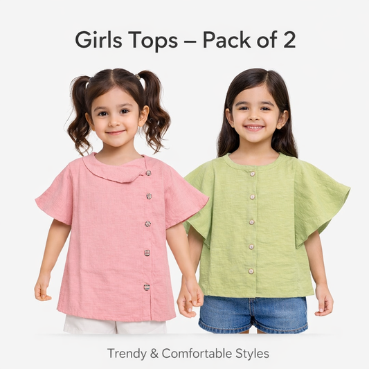 Imported Girls Pack of 2 Top Set - kids clothing by New Outfit Pakistan