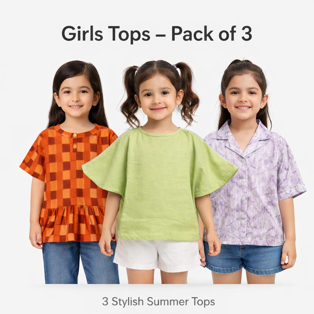 Imported Girls Pack of 3 Top Set (Vol 2)
