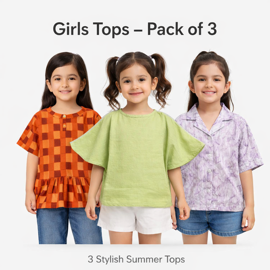 Imported Girls Pack of 3 Top Set (Vol 2)